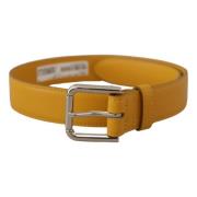 Zon Geel Leren Riem Dolce & Gabbana , Yellow , Dames