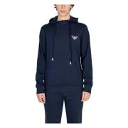 Blauwe hoodie met zak Emporio Armani , Blue , Heren