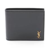 Pre-owned Leather wallets Yves Saint Laurent Vintage , Black , Dames