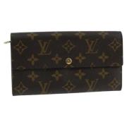 Pre-owned Canvas wallets Louis Vuitton Vintage , Brown , Dames