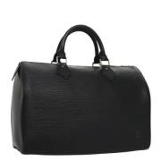 Pre-owned Leather handbags Louis Vuitton Vintage , Black , Dames