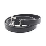 Pre-owned Leather belts Yves Saint Laurent Vintage , Black , Dames