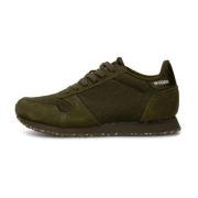 Klassieke Suede Mesh Sneaker Woden , Green , Dames