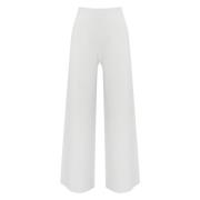 Witte Viscose Wijde Pijp Broek Liviana Conti , White , Dames