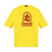 T-shirt capsule 'Invicta' Dsquared2 , Yellow , Heren