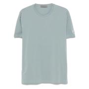 Stretch Katoen Logo T-Shirt Corneliani , Blue , Heren