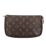 Pre-owned Canvas clutches Louis Vuitton Vintage , Brown , Dames