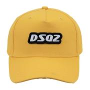 Handtekening Baseballpet met Gesp Sluiting Dsquared2 , Yellow , Unisex