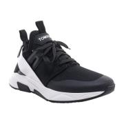 Nylon en Suède Sneakers Tom Ford , Black , Heren