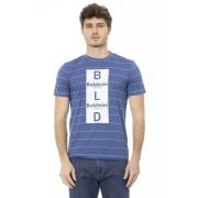 Blauw Katoenen Heren Trend T-Shirt Baldinini , Blue , Heren