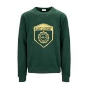 Heren Pullover Sweatshirt met Merkprint Saint Laurent , Green , Heren