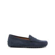 Blauwe platte zool penny slot schoenen Tod's , Blue , Dames