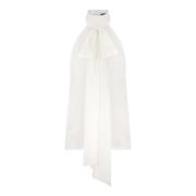 Witte Zijden Halternek Blouse Tom Ford , White , Dames