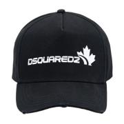 Geborduurd Logo Baseball Cap Fibbia Dsquared2 , Black , Unisex