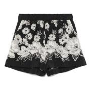 Chique Zwarte Shorts voor Moderne Vrouwen P.a.r.o.s.h. , Black , Dames