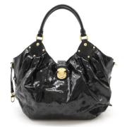 Pre-owned Leather totes Louis Vuitton Vintage , Black , Dames