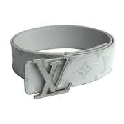 Pre-owned Canvas belts Louis Vuitton Vintage , White , Heren