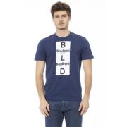 Blauw Katoenen Heren Trend T-Shirt Baldinini , Blue , Heren