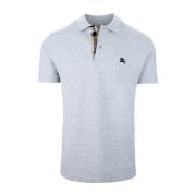 Katoenen poloshirt met korte mouwen Burberry , Gray , Heren