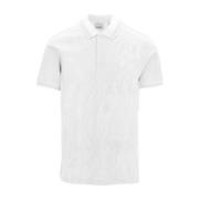 Klassieke korte mouw katoenen poloshirt Burberry , White , Heren