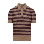 Kameel Streep Polo Dries Van Noten , Brown , Heren