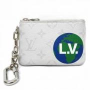 Pre-owned Canvas key-holders Louis Vuitton Vintage , White , Dames