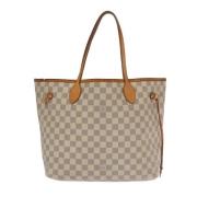 Pre-owned Canvas totes Louis Vuitton Vintage , White , Dames