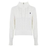 Witte Kabeltrui Polo Ralph Lauren , White , Dames