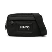 Zwarte Stijlvolle Tassen Collectie Kenzo , Black , Heren