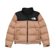 Retro Nuptse Donsjack Beige The North Face , Brown , Dames