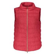 Goose Down Vest met Rits Herno , Red , Dames