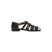 Zwarte Cage Sandalen met Metalen Details Valentino Garavani , Black , ...