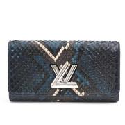 Pre-owned Leather wallets Louis Vuitton Vintage , Blue , Dames