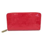 Pre-owned Leather wallets Louis Vuitton Vintage , Red , Dames