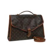 Pre-owned Canvas handbags Louis Vuitton Vintage , Brown , Dames