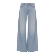 Wijde Pijp Denim Jeans Mother , Blue , Dames