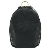 Pre-owned Leather backpacks Louis Vuitton Vintage , Black , Dames