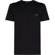 Zwart Katoenen T-shirt met Voorkant Logo Dolce & Gabbana , Black , Her...