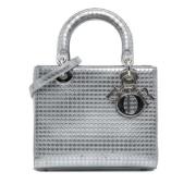 Pre-owned Leather dior-bags Dior Vintage , Gray , Dames