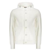 Ribgebreide jas met technische stof Herno , White , Heren