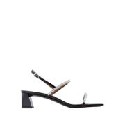 Kristallen Sandalen - Zwart Leer Giuseppe Zanotti , Black , Dames