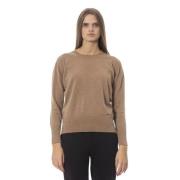 Luxe Beige Wol Kasjmier Trui Baldinini , Beige , Dames