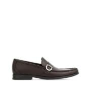 Gancini Leren Loafers Salvatore Ferragamo , Brown , Heren