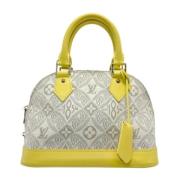 Pre-owned Canvas handbags Louis Vuitton Vintage , Yellow , Dames