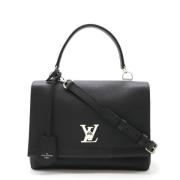 Pre-owned Leather handbags Louis Vuitton Vintage , Black , Dames