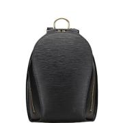 Pre-owned Leather backpacks Louis Vuitton Vintage , Black , Dames