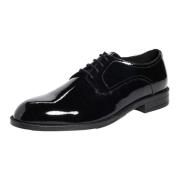 Elegante Zwarte Leren Derby Schoenen Hugo Boss , Black , Heren