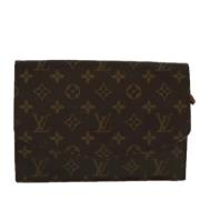 Pre-owned Canvas clutches Louis Vuitton Vintage , Brown , Dames