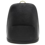 Pre-owned Leather backpacks Louis Vuitton Vintage , Black , Dames