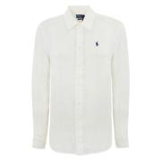 Geborduurd Logo Wit Overhemd Polo Ralph Lauren , White , Dames